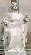 Estátua "A Lei" na Sala das Sessões do Palácio de S. Bento